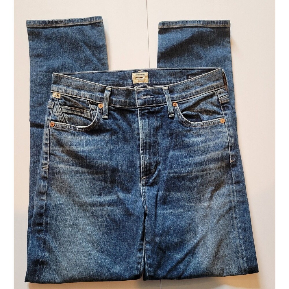 Citizens of Humanity Premium Vintage Womens Blue High Rise Slim Straight Jeans